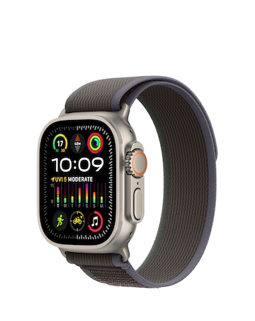Apple Watch Ultra 2 Cellular 49mm Titanium Case with Blue/Black Trail Loop - S/M