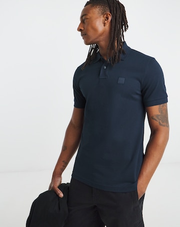 BOSS Short Sleeve Badge Polo - Blue