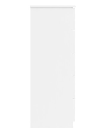 Sorrento High Gloss Assembled 5 Drawer Wide Chest