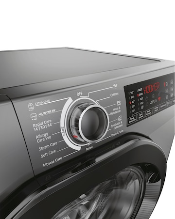 Hoover H-WASH 350 H3WPS496TAMBR680 9kg Washing Machine - Grey + installtion