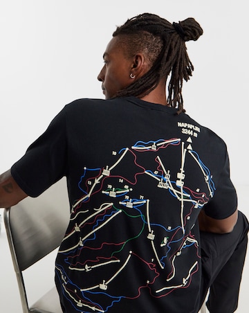 Napapijri Fiemme Ski Back Graphic T-Shirt - Black