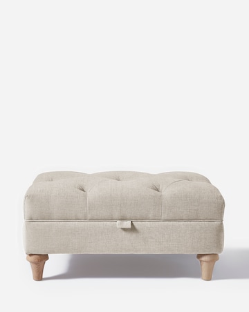 Julipa Colston Chenille Buttoned Storage Footstool