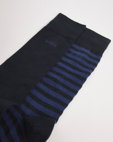 BOSS 2 Pack Navy Stripe Sock