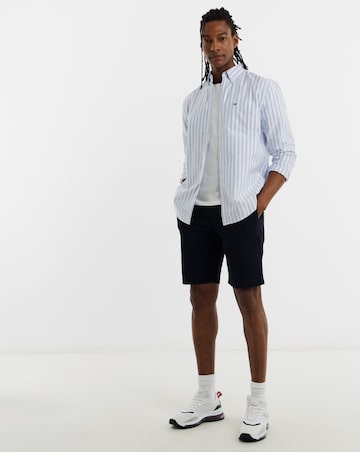 Tommy Jeans Long Sleeve Regular Stripe Oxford Shirt - Blue