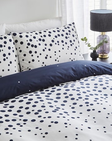 Joanna Hope Spot Cotton Blend Reversible Duvet Cover Set
