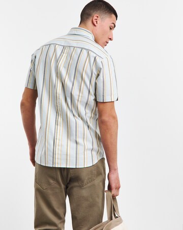 Ben Sherman Oxford Block Stripe Short Sleeve Shirt