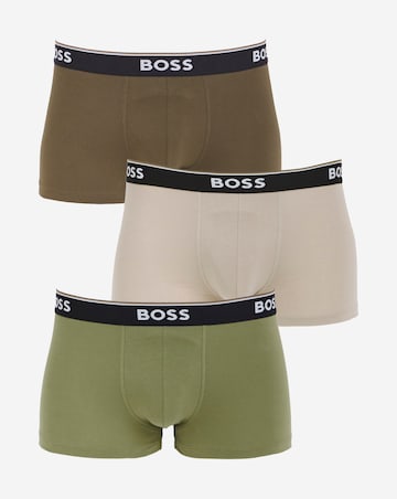 BOSS 3 Pack Power Waistband Trunk - Green Multi