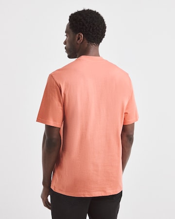 Union Embroid T-Shirt Long-Orange