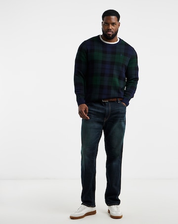 Polo Ralph Lauren Check Crew Knitted Jumper - Black