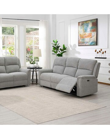 Croston Chenille Power Recliner Three Seater Sofa