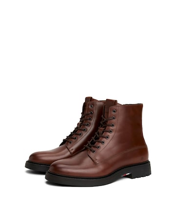 Tommy Hilfiger Comfort Leather Boot - Cognac
