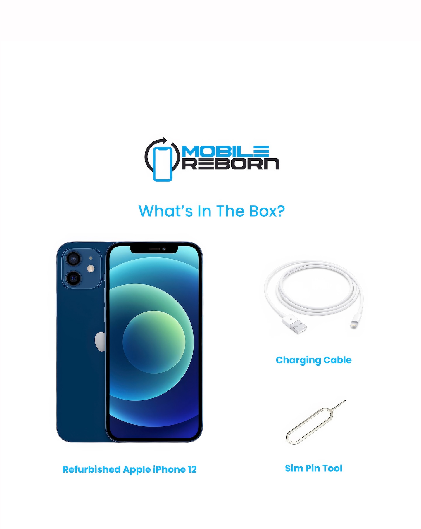 Refurbished Apple iPhone 12 64GB - Blue (Pristine Condition) | Jacamo