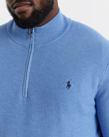 Polo Ralph Lauren 1/4 Zip Jumper - Royal Heather