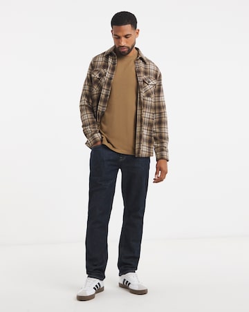 Pure Cotton Crew Neck T-Shirt Long - Beige