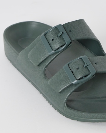 Mens Adjustable Buckle Slider- Khaki