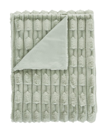 Bianca Carved Faux Fur Throw