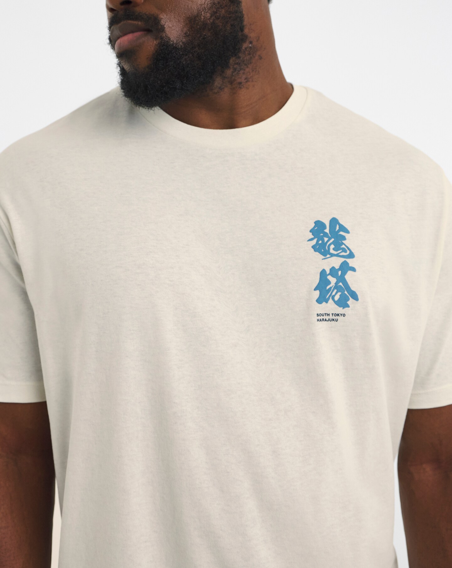 Jack & Jones Dragon Oriental Back Graphic T-Shirt - Cream | Jacamo