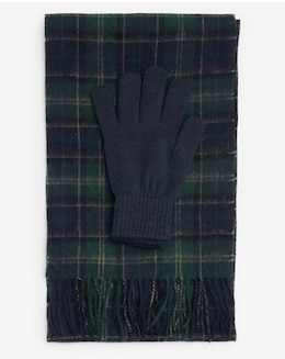 Barbour Tartan Scarf &amp; Glove Gift Set - Tartan