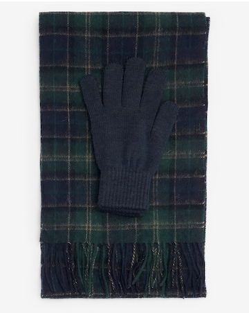Barbour Tartan Scarf & Glove Gift Set - Tartan