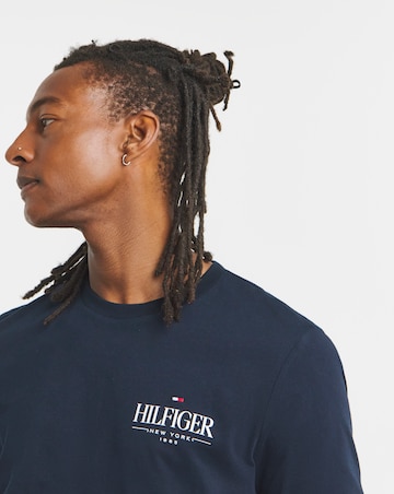 Tommy Hilfiger Short Sleeve Stack Logo T-Shirt - Navy