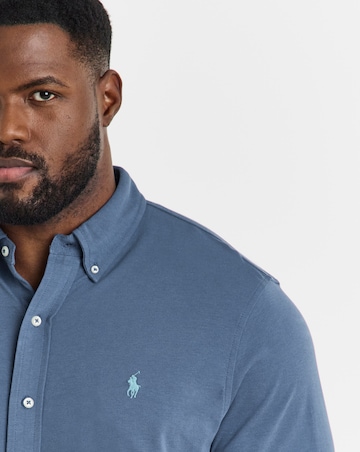 Polo Ralph Lauren Long Sleeve Stretch Mesh Shirt - Royal Blue