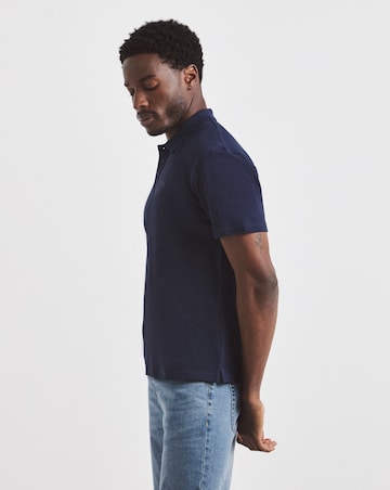 Union Relaxed Fit Pique Polo - Navy