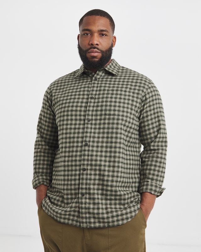 JACK & JONES James Check Shirt - Olive