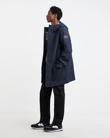 Napapijri Pilloz Shell Longline Jacket - Navy