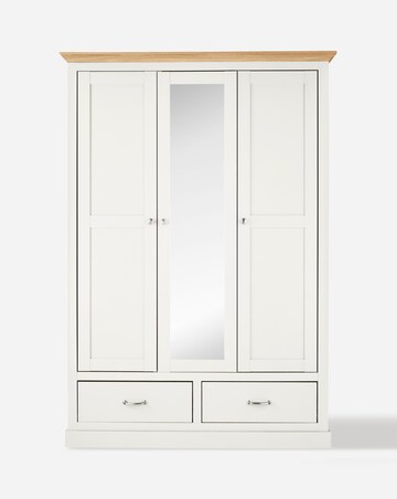 Julipa Ashford 3 Door 2 Drawer Wardrobe with Mirror