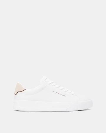 Tommy Hilfiger Court Leather Trainer - Ecru/Beige