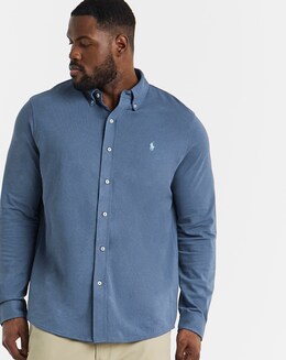 Chemise Manches Longues Micro, Taille M, Noir à Rayures