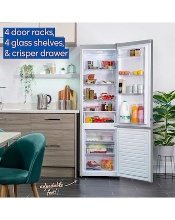 Russell Hobbs RH180FFFF1E1S Frost Free Fridge Freezer - Silver