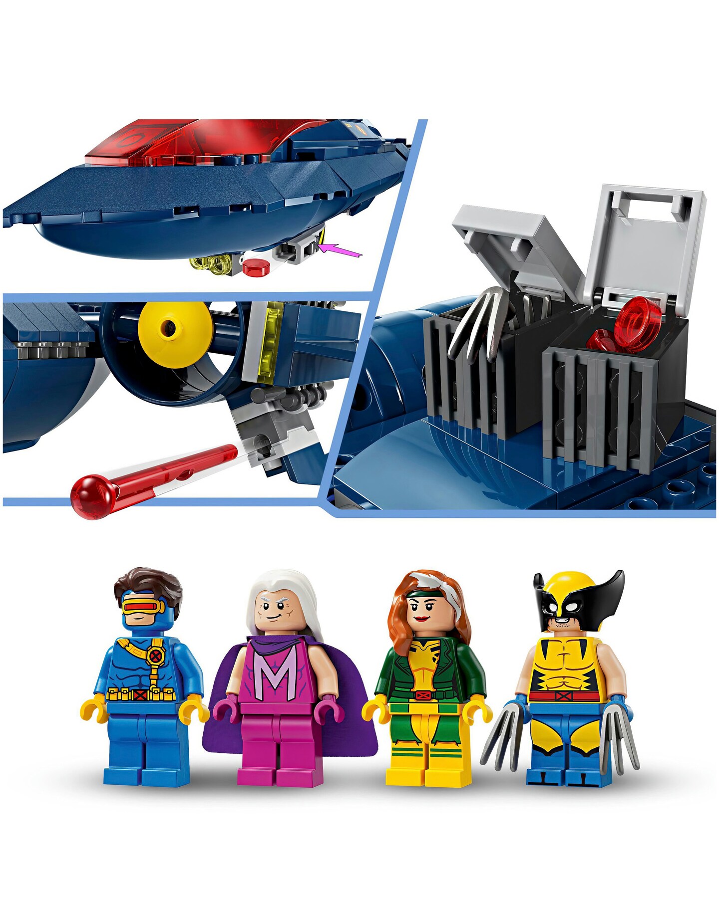 LEGO Marvel X-Men X-Jet Buildable Toy Plane Model Kit 76281 | Jacamo