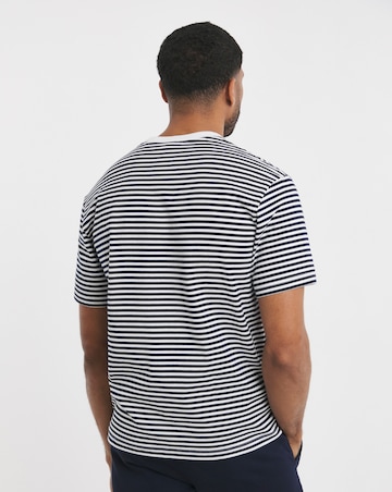 Lacoste Classic Short Sleeve Stripe T-Shirt - Navy/ White