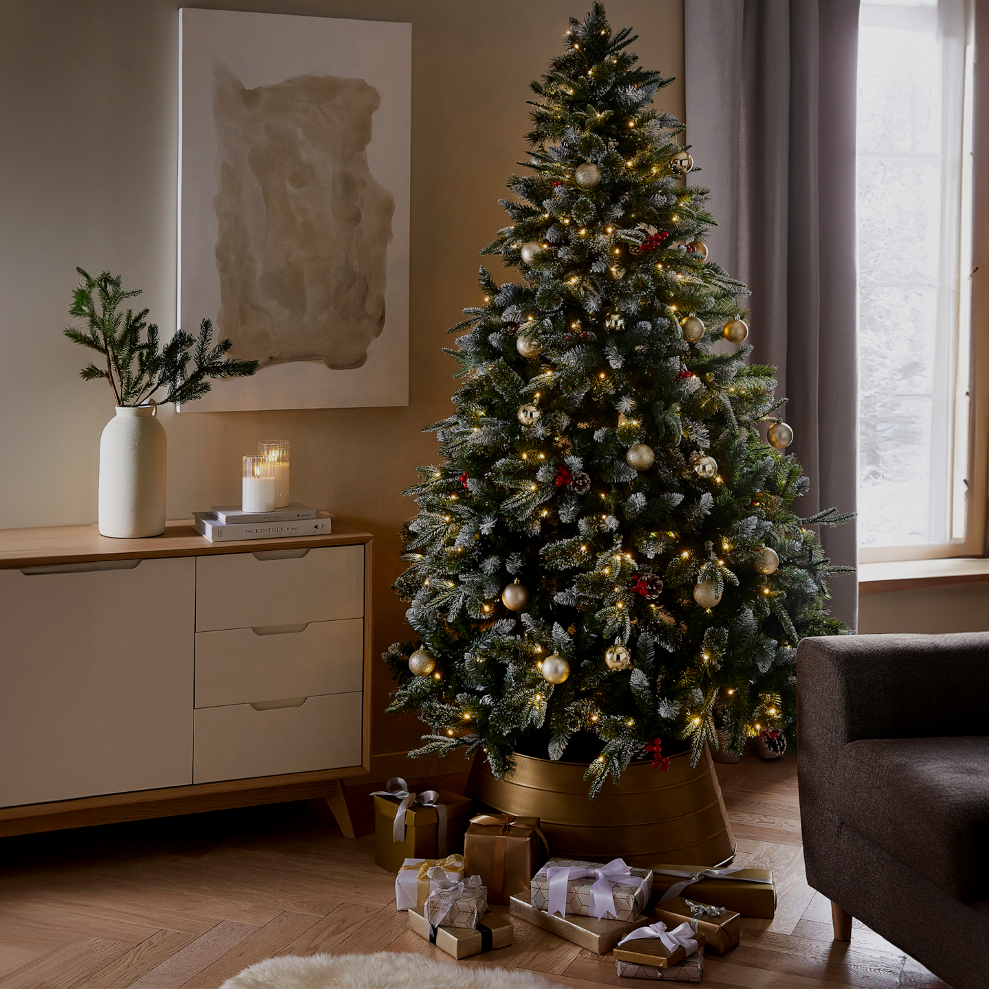 Christmas tree with lights