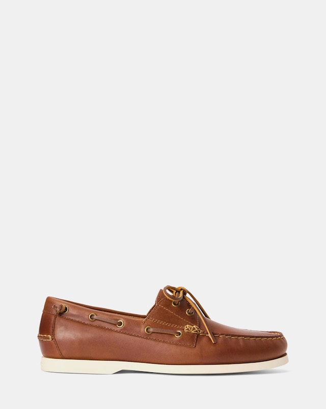 Polo Ralph Lauren Merton Leather Boat Shoe - Tan