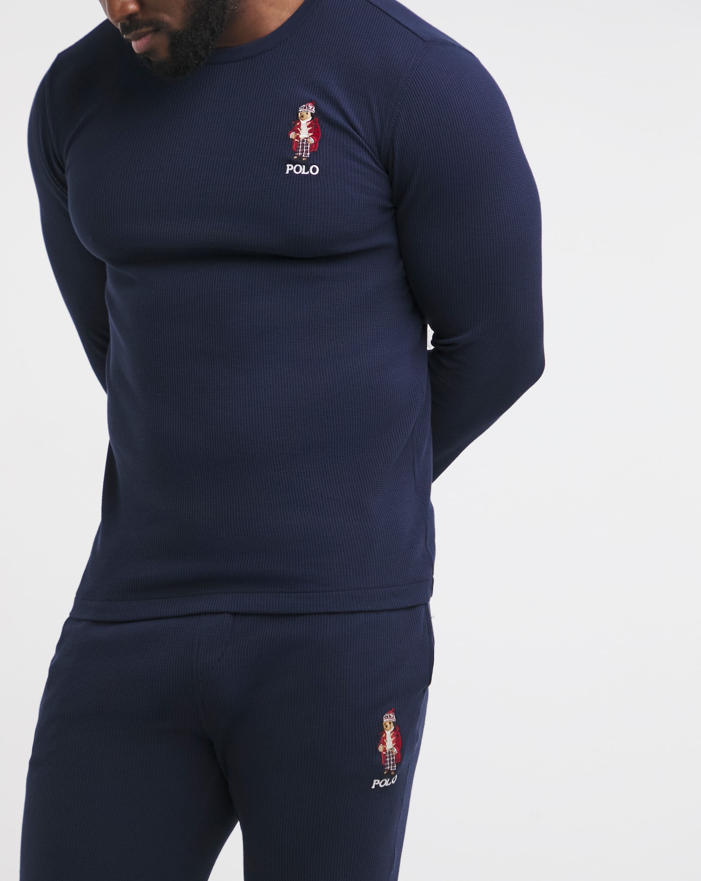 Polo Ralph Lauren Blue Waffle Gift Box Bear Sleep Set | Jacamo