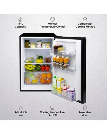 Adobe 50cm Undercounter Larder Fridge - Black