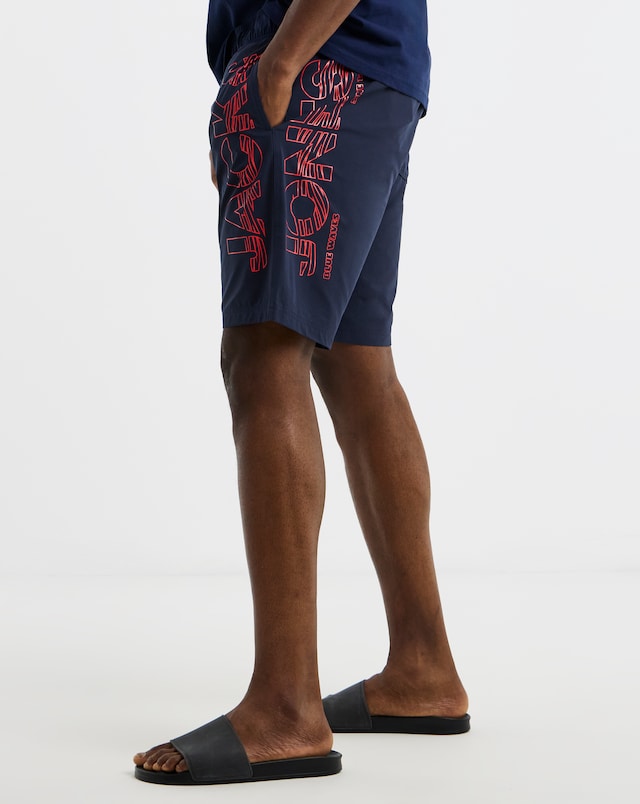 JACK & JONES Maui Logo Swim Shorts - Navy