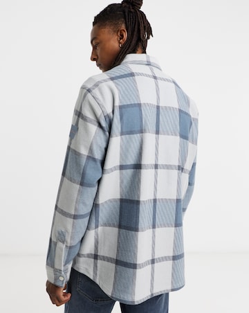 BOSS Check Overshirt - Silver