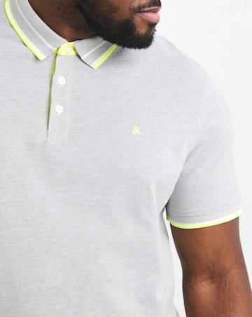 Jack & Jones Premium Paulos Tipped Polo - Grey