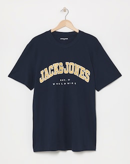 Jack &amp; Jones Caleb Varsity T-Shirt - Navy Blazer