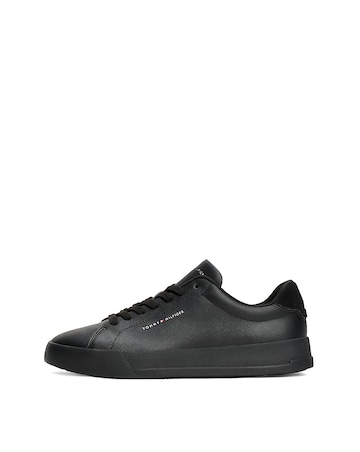 Tommy Hilfiger Court Leather Trainer - Black