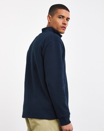Armor Lux Zip Neck Navy Sweatshirt