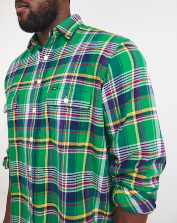 Polo Ralph Lauren Green Checked Brushed Flannel Shirt