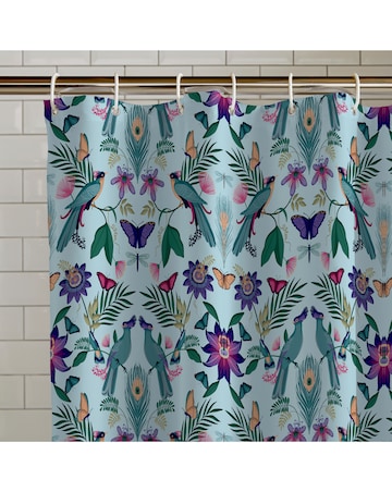 Catherine Lansfield Mya Tropical Birds Shower Curtain