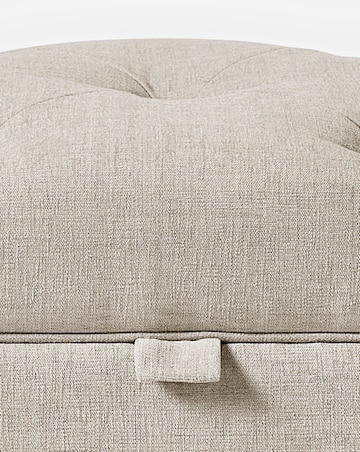 Julipa Colston Chenille Buttoned Storage Footstool