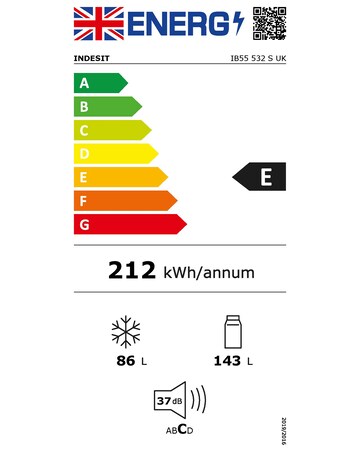 Indesit IB55 532 S UK Combi Fridge Freezer - Silver