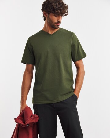 Pure Cotton V-Neck T-Shirt Long