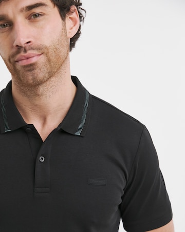Cavin Klein Short Sleeve Liquid Touch Polo - Black